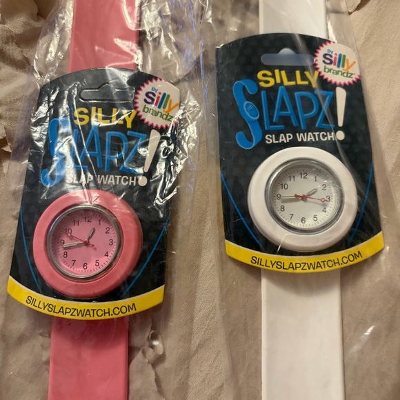 Silly Slapz Kids Slap Watch - Pink & White OS NWT Receive both! - Picture 4 of 6